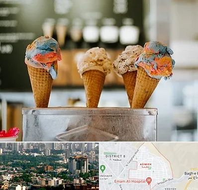 بستنی فروشی در عظیمیه کرج