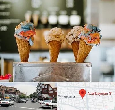 بستنی فروشی در خیابان آذربایجان