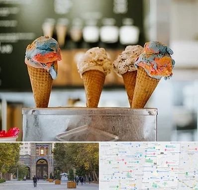 بستنی فروشی در منطقه 12 تهران