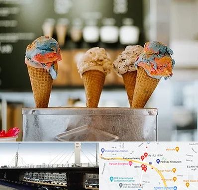 بستنی فروشی در پارک وی