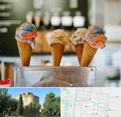 بستنی فروشی در مرداویج اصفهان