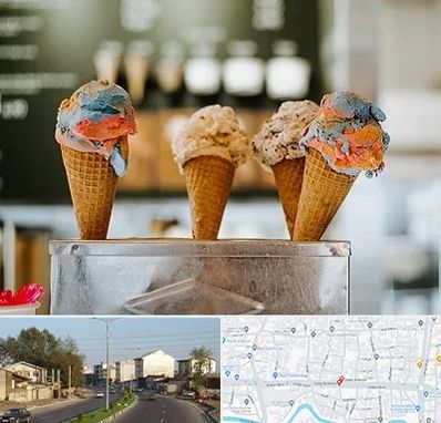 بستنی فروشی در ضیابری رشت