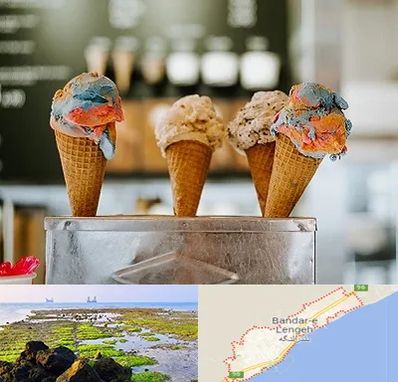 بستنی فروشی در بندرلنگه