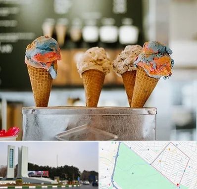 بستنی فروشی در بلوار فلسیطین مشهد