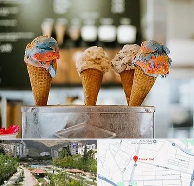 بستنی فروشی در بلوار تعاون