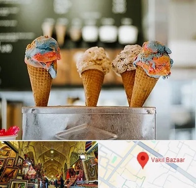 بستنی فروشی در بازار وکیل شیراز