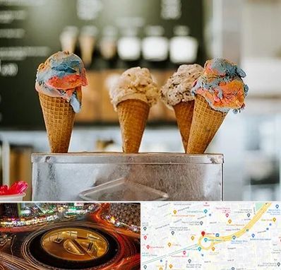 بستنی فروشی در میدان ولیعصر