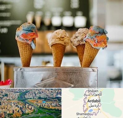 بستنی فروشی در اردبیل