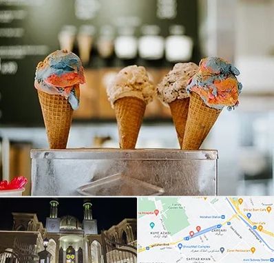 بستنی فروشی در زرگری شیراز