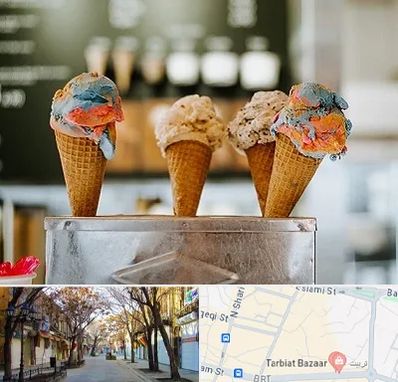 بستنی فروشی در تربیت تبریز