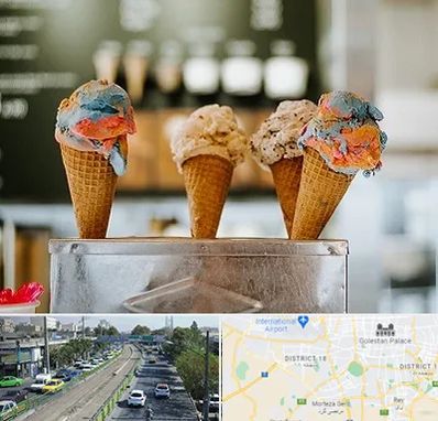 بستنی فروشی در جنوب تهران