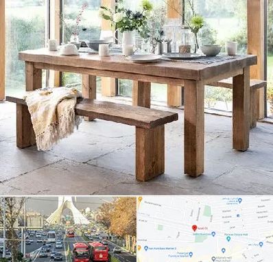 فروش میز چوبی در خیابان آزادی 