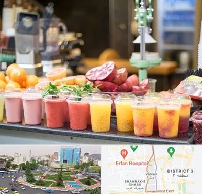 آب میوه فروشی در ونک تهران