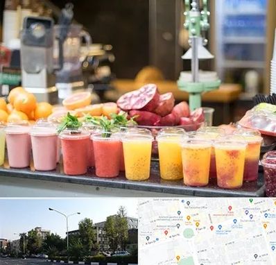 آب میوه فروشی در میدان کاج