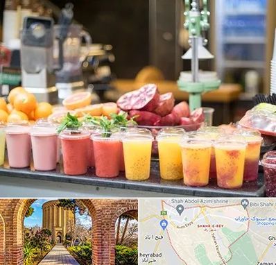 آب میوه فروشی در شهر ری