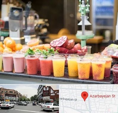 آب میوه فروشی در خیابان آذربایجان