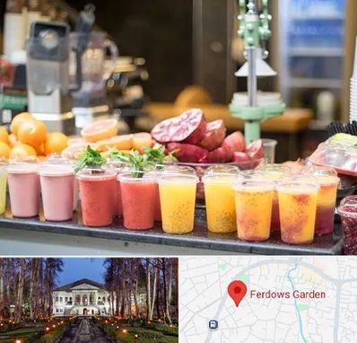 آب میوه فروشی در باغ فردوس