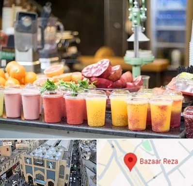 آب میوه فروشی در بازار رضا مشهد