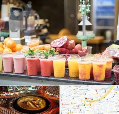 آب میوه فروشی در میدان ولیعصر