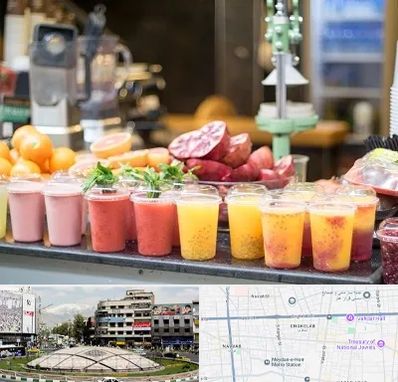 آب میوه فروشی در مرکز تهران