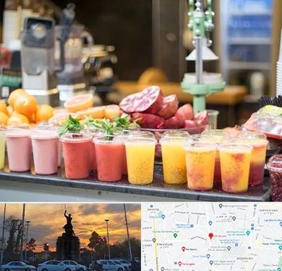 آب میوه فروشی در میدان حر