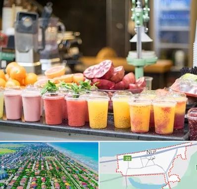 آب میوه فروشی در نور