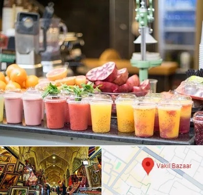 آب میوه فروشی در بازار وکیل شیراز