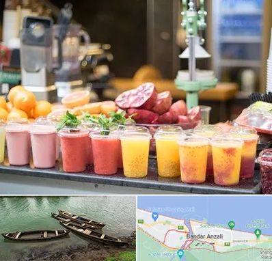 آب میوه فروشی در بندر انزلی