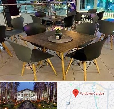 فروش میز و صندلی رستورانی در باغ فردوس