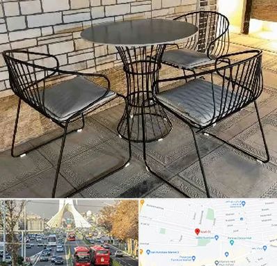 فروش میز و صندلی فلزی در خیابان آزادی 
