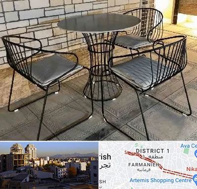 فروش میز و صندلی فلزی در فرمانیه 