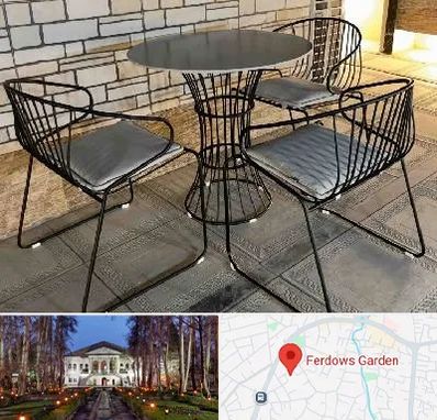 فروش میز و صندلی فلزی در باغ فردوس
