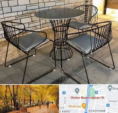 فروش میز و صندلی فلزی در چهارباغ اصفهان 
