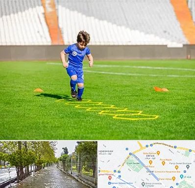 مدرسه فوتبال در خیابان ارم شیراز