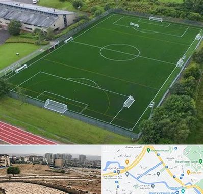 زمین فوتبال در کوی وحدت شیراز