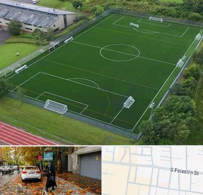 زمین فوتبال در خیابان فلسطین