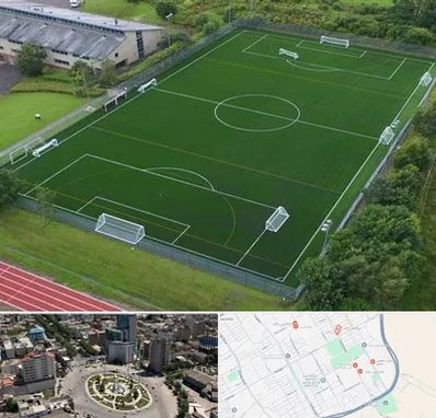 زمین فوتبال در زرافشان اسلامشهر