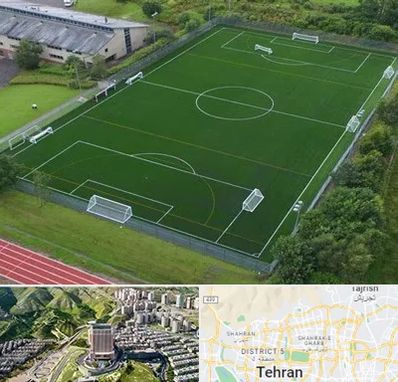 زمین فوتبال در شمال تهران