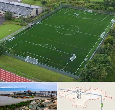 زمین فوتبال در بندر ترکمن