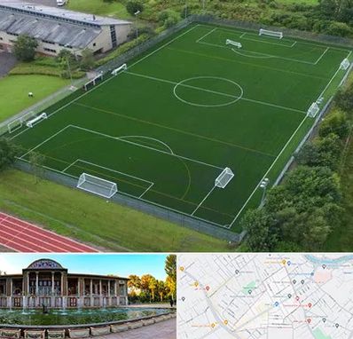 زمین فوتبال در عفیف آباد شیراز