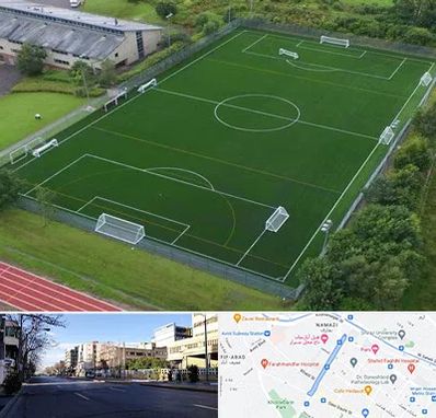 زمین فوتبال در خیابان ملاصدرا شیراز