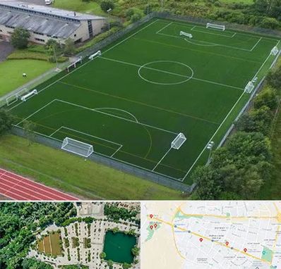 زمین فوتبال در وکیل آباد مشهد