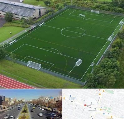 زمین فوتبال در بلوار معلم مشهد