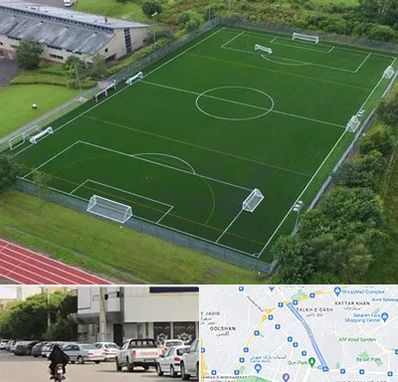 زمین فوتبال در قدوسی شرقی شیراز