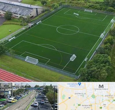 زمین فوتبال در جنوب تهران