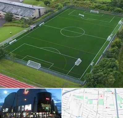 زمین فوتبال در بلوار اباذر