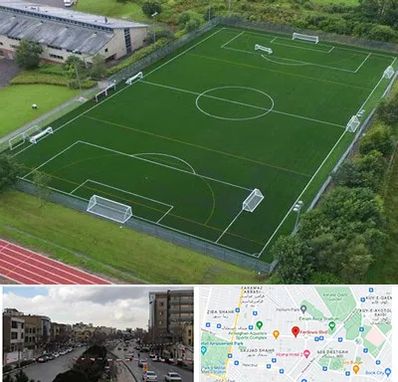 زمین فوتبال در بلوار فردوسی مشهد