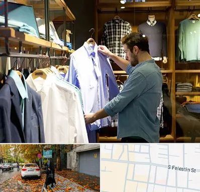 فروشگاه لباس مردانه در خیابان فلسطین