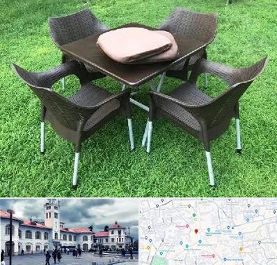 فروش میز و صندلی پلاستیکی در میدان شهرداری رشت 