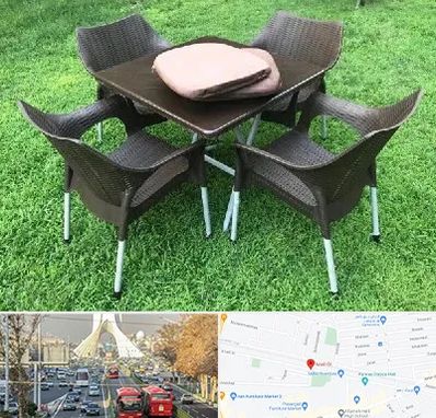 فروش میز و صندلی پلاستیکی در خیابان آزادی 